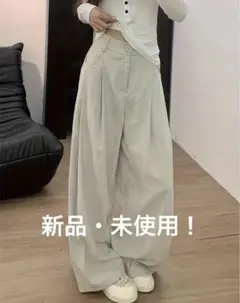 【新品】大人気！ライトグレー ワイドパンツ XLサイズ★値下げしました‼️