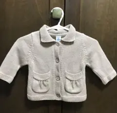 プチバトー　カーディガン　ニットカーディガン　アウター　ベージュ