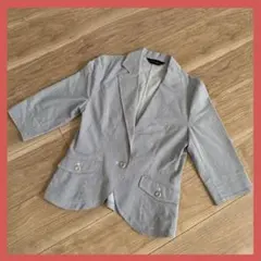 美品 テーラードジャケット ストライプ ストライプジャケット 薄手