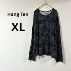 美品✨Hang Ten 【XL】 UVカット 長袖Ｔシャツ 総柄 黒/グレーのサムネイル