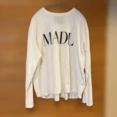 ホワイト MADL プリント 長袖Tシャツ フリーサイズのサムネイル