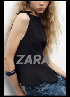 XS】ZARA ペラムリボントップス ブラック 2606/777/800 - メルカリ
