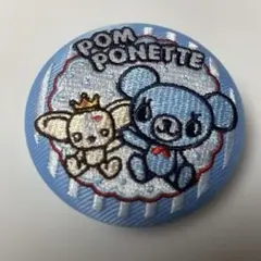 ナルミヤキャラクターズ 刺繍缶バッジビスケット ポンポネット