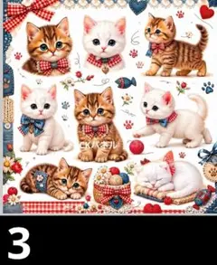 オーダーページ　ハンカチ832 ねこちゃん柄　ハンドメイド5/10