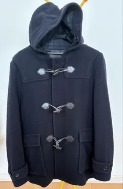 ネイビー ダッフルコート フード付き