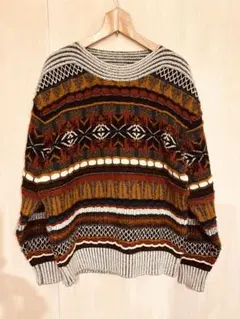 80s-90s 【Ficce】YOSHIYUKI KONISHI 3Dニット　F