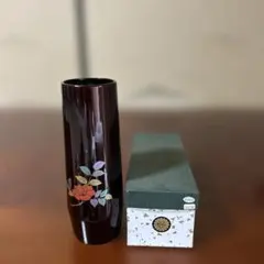 本漆塗 花瓶 すずらん蒔絵 共箱付 本漆塗 花瓶 すずらん蒔絵 共箱付 - メルカリ