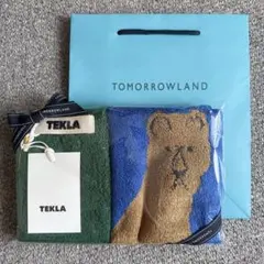 即購入可❣️大人気❣️テクラ ハンカチ グリーンWARMGREYTAIL ブルーのサムネイル