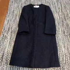 Whim Gazette 紺　ノーカラー ジャケット　コート