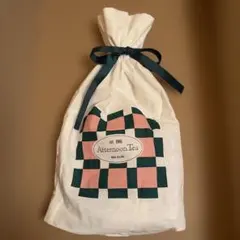 Afternoon Tea 冷感タオル 薄紫色 チェック柄　プレゼント袋付き