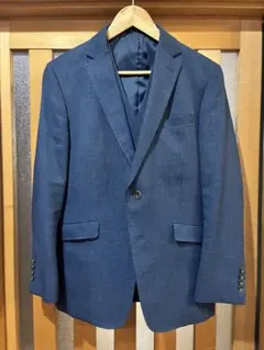 ネイビー ビジネススーツ ベスト付き　スーツセレクト　セットアップ