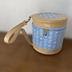 Hello Kitty 円筒型ポーチ ブルー