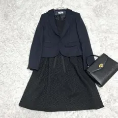 ママスーツ　セレモニー　ツイードジャケット　ワンピース　2L〜3L