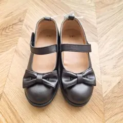 黒 リボン付き フォーマルシューズ 18.0cm