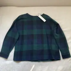 【新品 タグ付き】 LILASIC シャツ 緑 チェック レディース