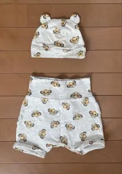 H&M ライオンキング　シンバプリント ボトムスと帽子セット 74cm