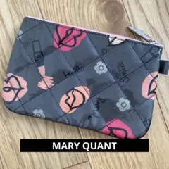 MARY QUANT ポーチ　コスメポーチ　ピンク　グレー　コスメ柄