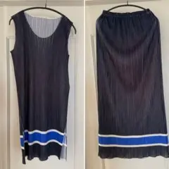 l*n様 プリーツプリーズ 黒×ブルーライン セットアップ