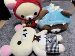 コリラックマ おすわりイチゴぬいぐるみ 3体