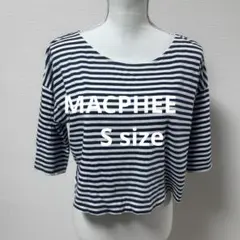 1109ストライプ クロップド丈 半袖Tシャツカジュアルのサムネイル