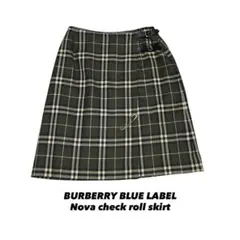 Burberry バーバリー グリーンチェック プリーツスカート ロールスカートのサムネイル