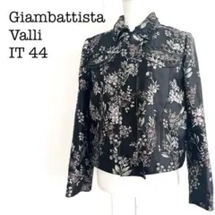 Giambattista Valli のイブニングジャケットにピンクの花柄刺繍のサムネイル