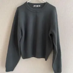 ユニクロU プレミアムラムクロップドセーター L