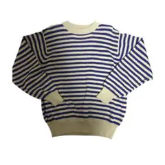 樹*海様 ボーダーニット　薄手　パンク　y2k 奇抜　原宿　紫　短丈