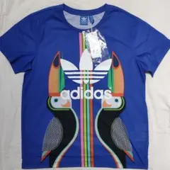 レア　アディダス オリジナルス Tシャツ 鳥 青 ブルー