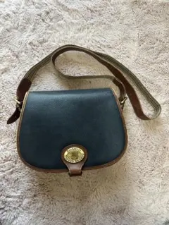 Burberrys ネイビー レザー ショルダーバッグ