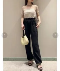 美品❤️SNIDELスナイデルダブルリボンスウェットパンツ