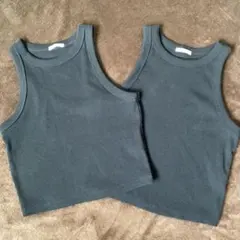 レディースGU黒タンクトップ Sサイズ2枚セット
