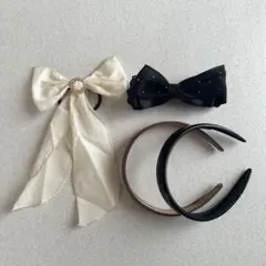 ヘアアクセサリーセット リボン クリップ カチューシャ