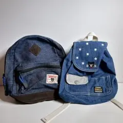 DOUBLE.B ダブルビー ミキハウス クマ デニム リュック 2個セット