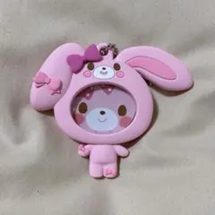 フォトバッジ付きマスコット きせかえフレームバッジ ぼんぼんりぼん