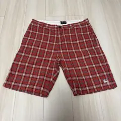 STUSSY タータンチェック ショートパンツ ステューシー ショーツ 古着のサムネイル