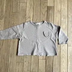 The lalala グレージュ XSサイズ Tシャツ フロントポケット付き