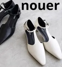 【試着のみ】nouer Tストラップレザーパンプスのサムネイル