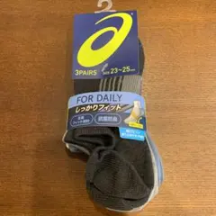 アシックス　靴下3足　23〜25㎝