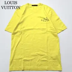 美品❤︎LOUIS VUITTON ルイヴィトン ロゴチャーム付 Tシャツ 淡黄色 
