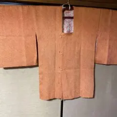 新春特価　正絹　総絞り　道行コート　オレンジ色　美品