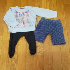 女の子まとめ売り3枚セット小さめ90cm春～夏物