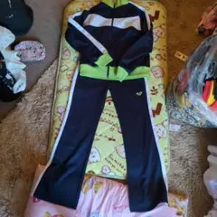 値下げ中 ロキシージャージ上下セット ネイビー/グリーン