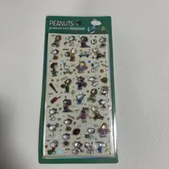 韓国限定PEANUTS スヌーピー ステッカー ボンボンドロップシール 緑