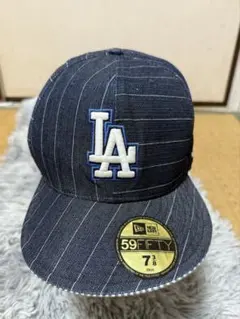 New Era 59FIFTY LAキャップ 7 3/8 デニムストライプ