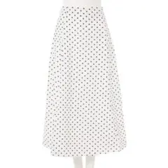 fifth ドット柄フレアロングスカート