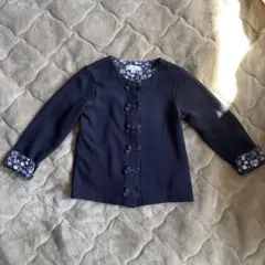 any fam カーディガン リボン ネイビー　110 セレモニー