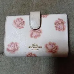 COACH 花柄 二つ折り財布