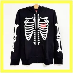 未使用品　タグ付き　BABYDOLL　スケルトン　ジップパーカー　ボーン　骨
