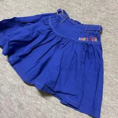 ANGEL BLUE フレアスカート 青　綿100%